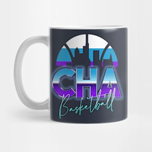 Charlotte Basketball Retro 90s Chrome Skyline Mug